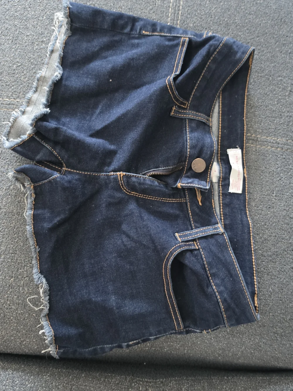 Dark Blue Denim Cutoff Shorts